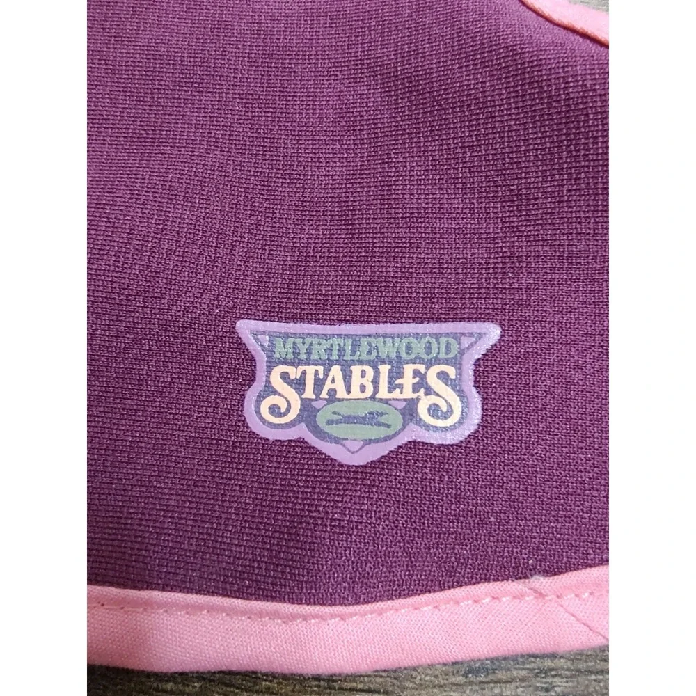 Myrtlewood Stable Toy Horse Blanket Solid Maroon With Pink Trim Z22